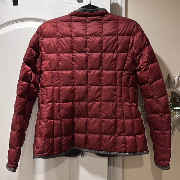 FAY ITALY LADIES BURGUNDY GRAY DOWN QUILT JACKET - Picture 12 of 14